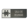 Placa de Sinalização Indicativa em MDF Efeito 3D - Sala de Reunião